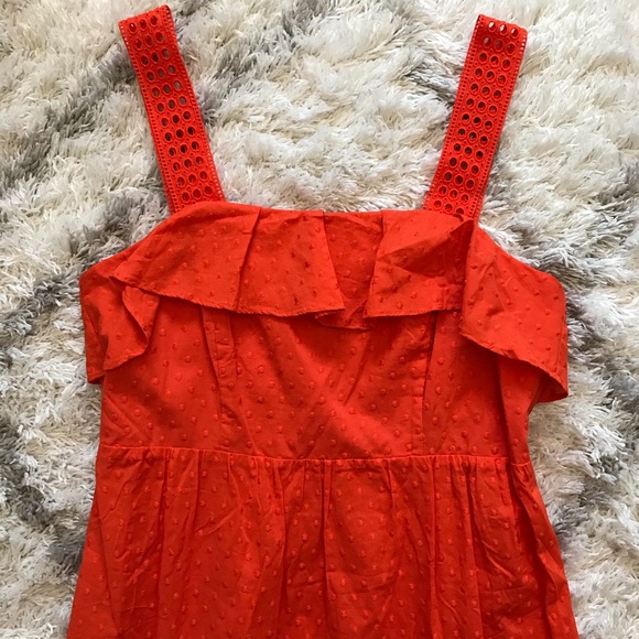 NWT J Crew Hibiscus Eyelet Ruffle Dress G4621 10 - Picture 4 of 16